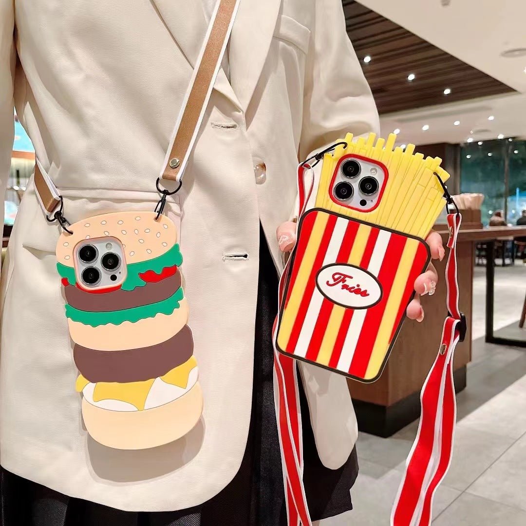 Creative French Fries, Burger iPhone Case