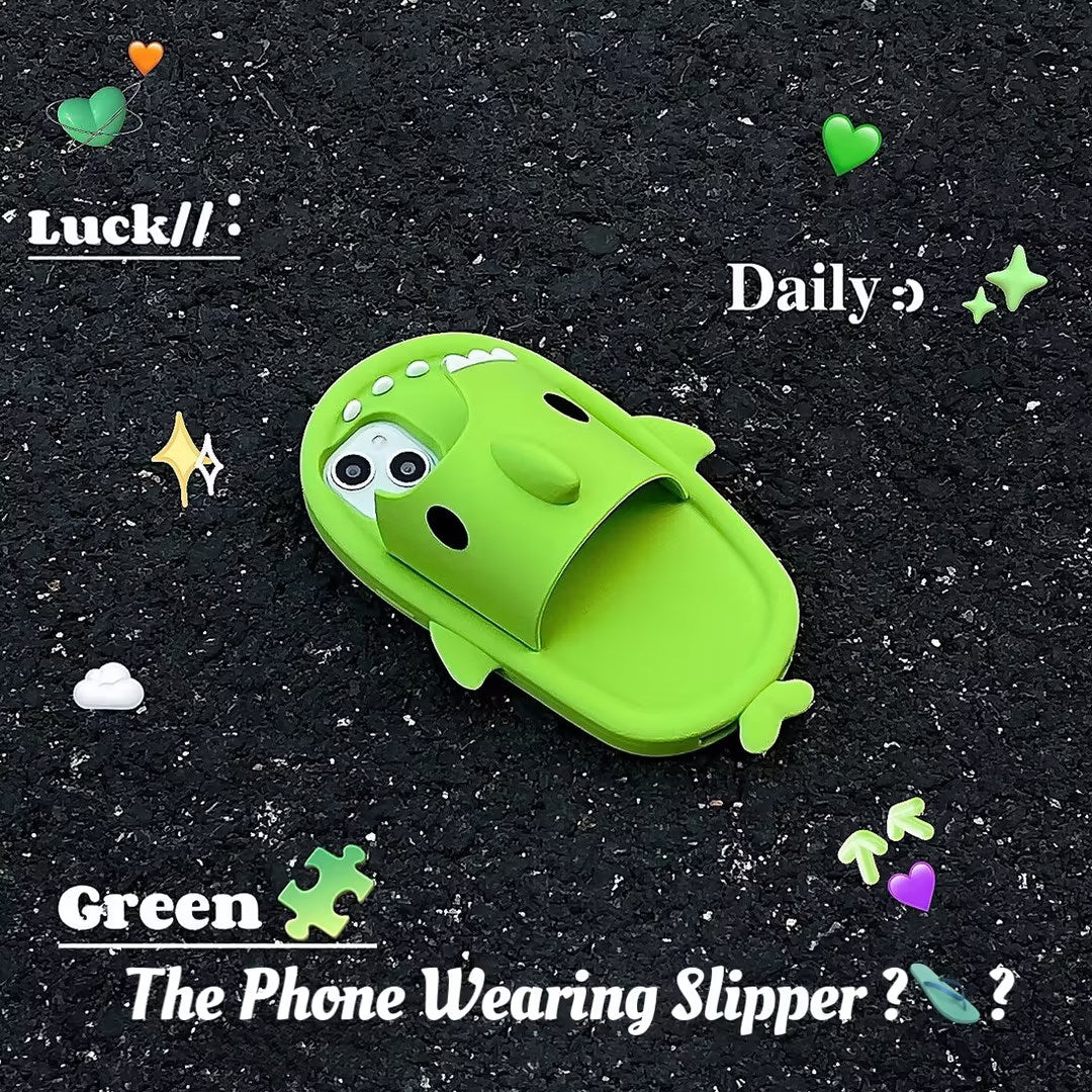 Funny Shark Slipper Phone Case For iPhone