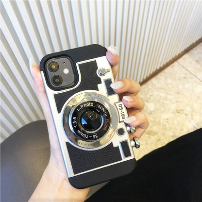 Creative Retro 3D Camera lanyard Back Cover For Apple iPhone