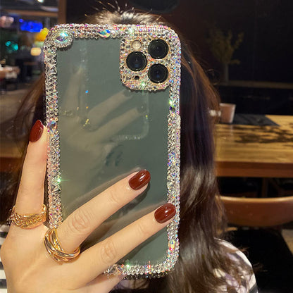 Personalized Creative Transparent Rhinestone iPhone Case