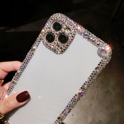 Personalized Creative Transparent Rhinestone iPhone Case