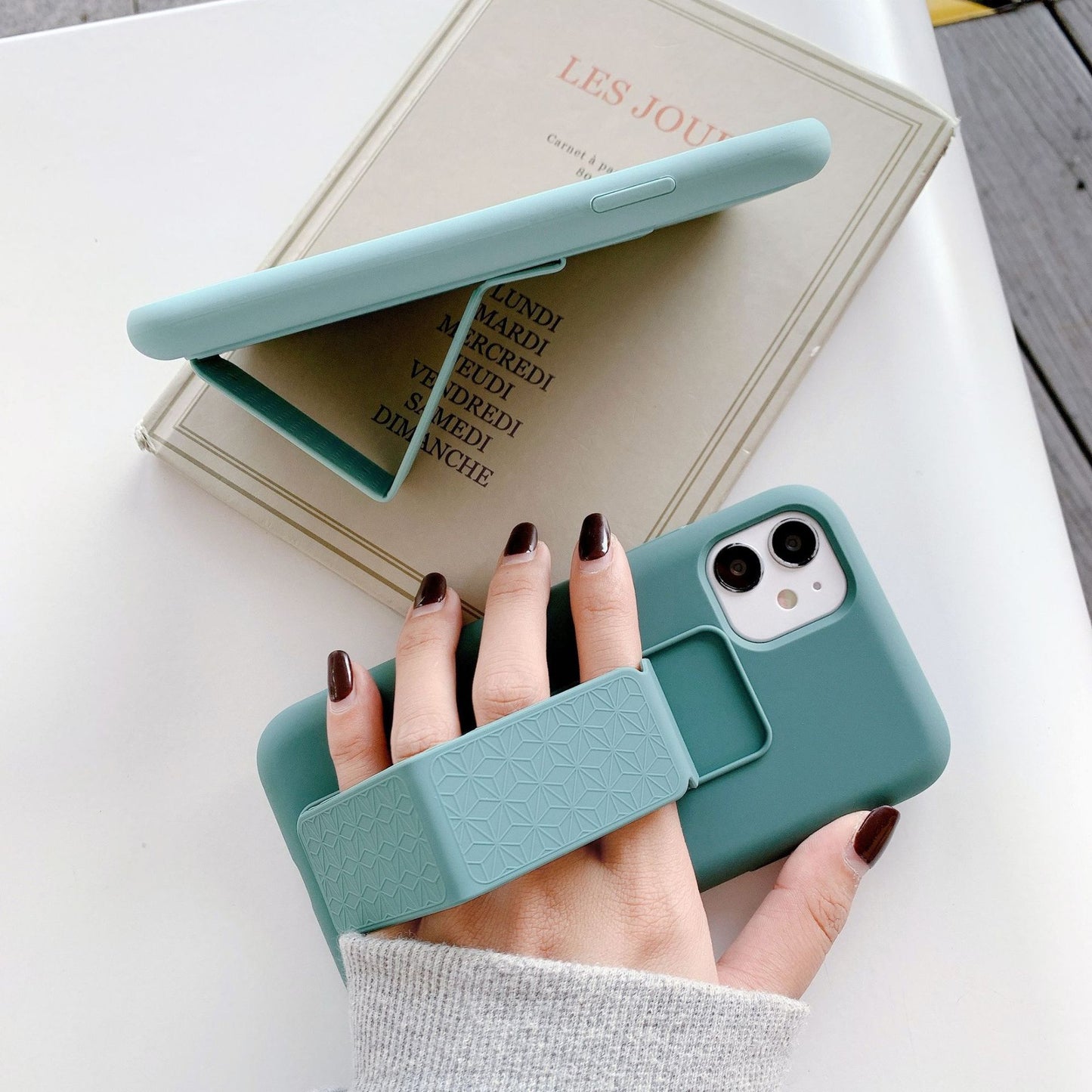 New Creative Stand Silicone iPhone Case