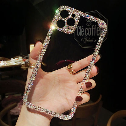 Personalized Creative Transparent Rhinestone iPhone Case